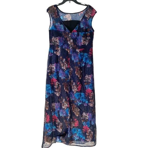 Tiffany Rose Jasmine Natalie Sequin Floral Maxi Long Dress size 4 made England - Picture 10 of 14